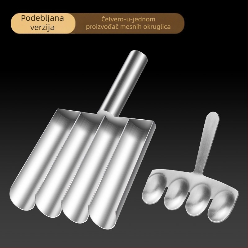 Kalup za mesne okruglice od nehrđajućeg čelika 304, artefakt od ribljih okruglica, kalup za mesne okruglice, klizač za škampe i krokete