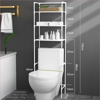 Stalak za odlaganje perilice rublja na podu, balkonu, gornjem stalku za odlaganje bubnja, WC-u, WC-u, gornjem stalku za WC-u