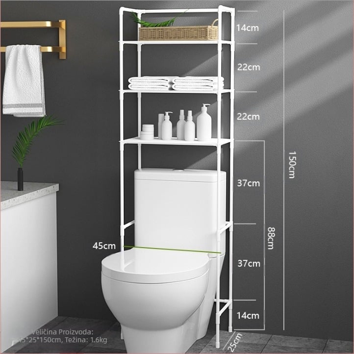 Stalak za odlaganje perilice rublja na podu, balkonu, gornjem stalku za odlaganje bubnja, WC-u, WC-u, gornjem stalku za WC-u