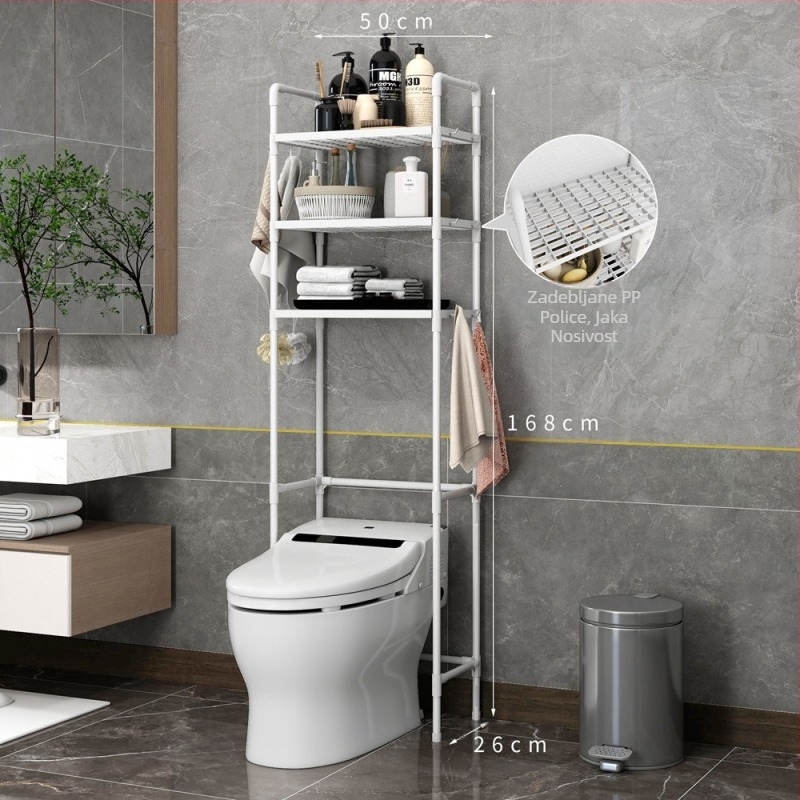 Stalak za odlaganje perilice rublja na podu, balkonu, gornjem stalku za odlaganje bubnja, WC-u, WC-u, gornjem stalku za WC-u