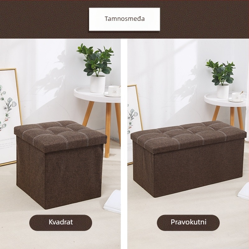 Stolica za pohranu od tkanine, stolica za pohranu, višenamjenska stolica za sjedenje, stolica za presvlačenje cipela, mala stolica za kauč, sklopiva kutija za pohranu, kutija za kućanstvo