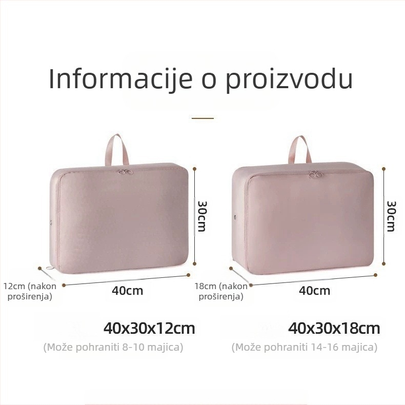 Prekogranična memorijska platnena torba za pohranu perjane jakne, putna tkanina s dvostrukim patentnim zatvaračem, kompresijska vreća s otvorom za ventilaciju, studentski dom