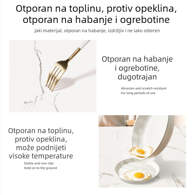 Mramorni stolnjak, vodootporan i otporan na ulje, ne pere se, otporan na opekline, 2025. novi pristupačni luksuzni stolnjak za stolić za kavu vrhunske kvalitete, prostirka za stol