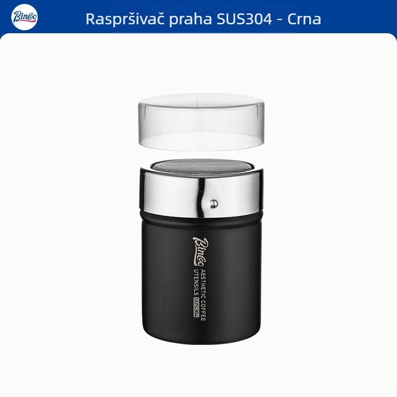 Bincoo posipač za kavu u prahu, matcha prah, kakao u prahu, šećer u prahu, sito za uložak 304, posipač za prah, kalup za ispis artefakta s cvijećem