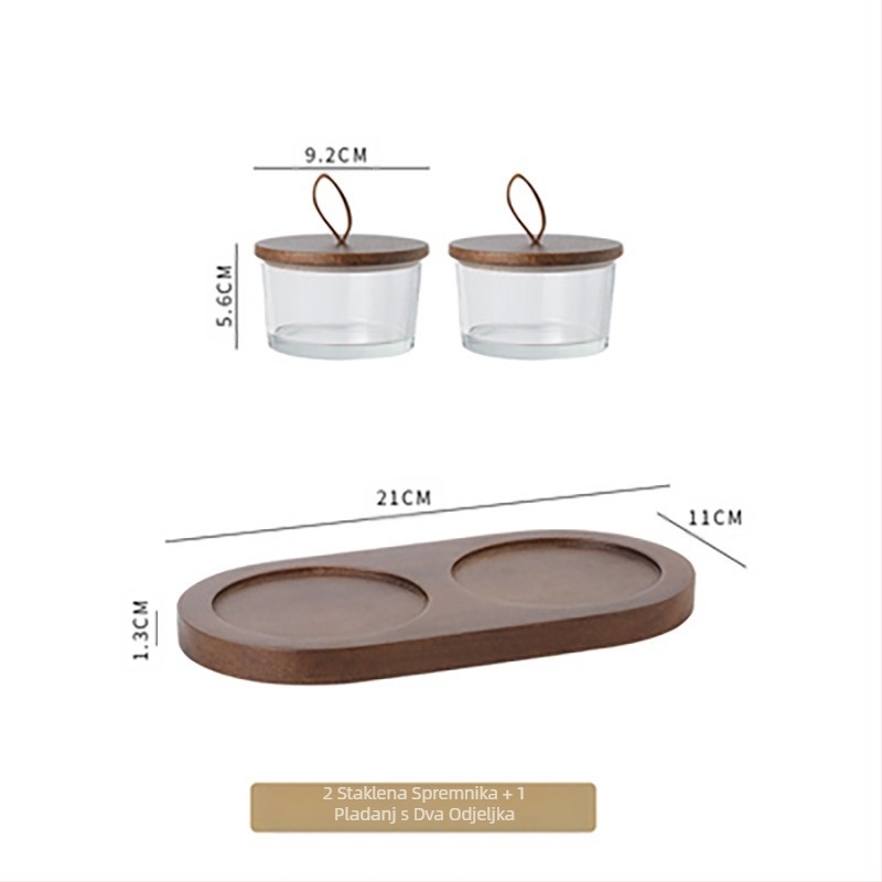 Stakleni drveni poklopac Voćni tanjur Komercijalni grickalice Grickalice Tanjur za grickalice Bar Kupka za noge Klub KTV Pladanj za deserte