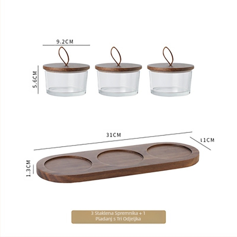 Stakleni drveni poklopac Voćni tanjur Komercijalni grickalice Grickalice Tanjur za grickalice Bar Kupka za noge Klub KTV Pladanj za deserte