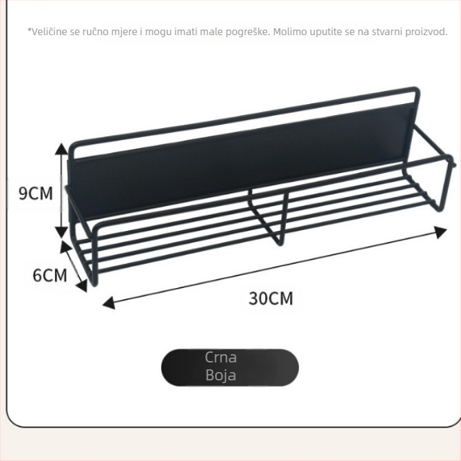 Zidni stalak za kuhinjske začine bez bušilice, stalak za začine, višenamjenski stalak za boce za začine