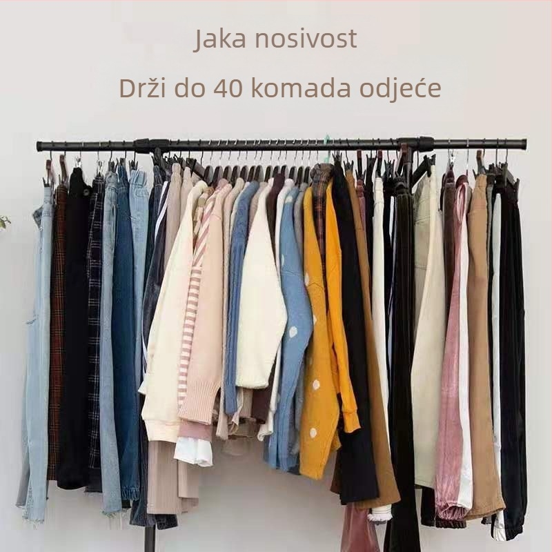 Jednostavni podni teleskopski stalak za sušenje odjeće za kućni balkon, metalni stalak za sušenje odjeće za spavaću sobu