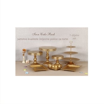 Set stalka za torte u europskom stilu, ukras za vjenčanje, slastičarnica, stalak za tamjan, tanjur za torte