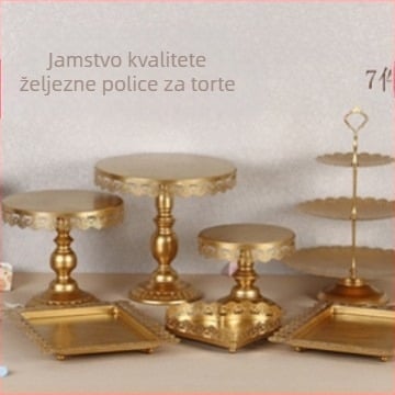 Set stalka za torte u europskom stilu, ukras za vjenčanje, slastičarnica, stalak za tamjan, tanjur za torte