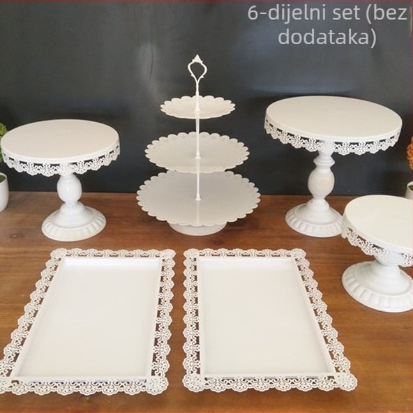 Set stalka za torte u europskom stilu, ukras za vjenčanje, slastičarnica, stalak za tamjan, tanjur za torte
