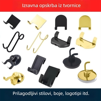 Pribor za nadogradnju brisača za staklo od nehrđajućeg čelika za kućanstvo i komercijalno čišćenje stakla, artefakt za kupaonicu i WC, posebna kuka