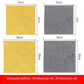 Ručno poderana krpa za mokro i suho sušenje, dvostruka upotreba, kuhinjska jednokratna krpa za sušenje, zadebljana periva krpa za suđe