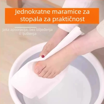 T Jednokratna krpa za brisanje stopala, kupka za stopala, kućanski upijajući papir za brisanje stopala, pranje stopala, maramica za stopala, ručnik za terapiju stopala za lijene ljude