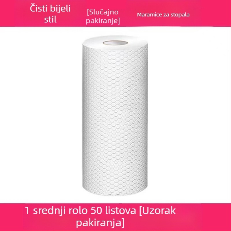 T Jednokratna krpa za brisanje stopala, kupka za stopala, kućanski upijajući papir za brisanje stopala, pranje stopala, maramica za stopala, ručnik za terapiju stopala za lijene ljude