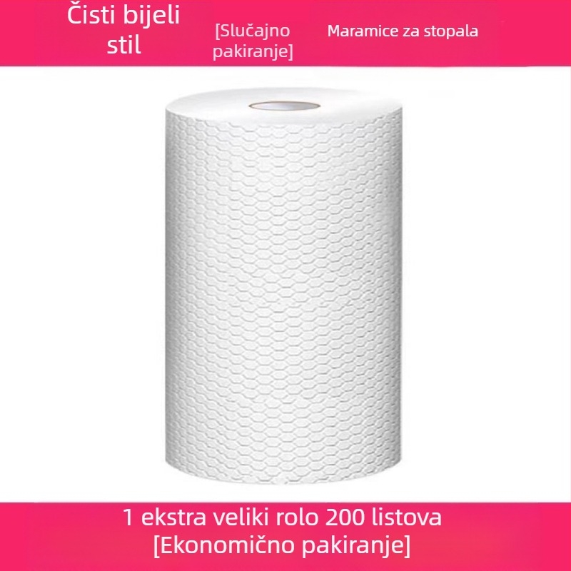 T Jednokratna krpa za brisanje stopala, kupka za stopala, kućanski upijajući papir za brisanje stopala, pranje stopala, maramica za stopala, ručnik za terapiju stopala za lijene ljude