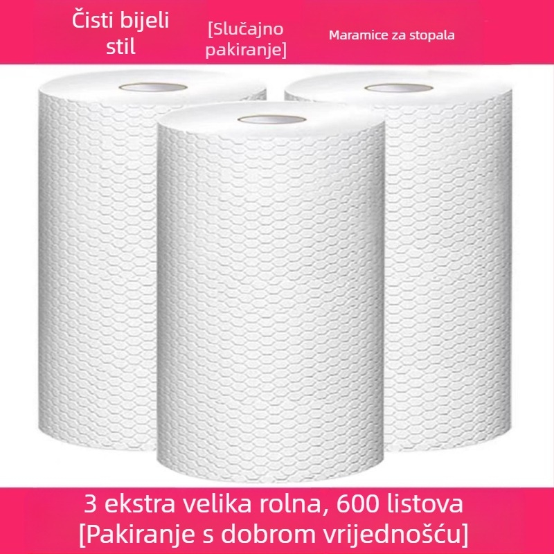 T Jednokratna krpa za brisanje stopala, kupka za stopala, kućanski upijajući papir za brisanje stopala, pranje stopala, maramica za stopala, ručnik za terapiju stopala za lijene ljude