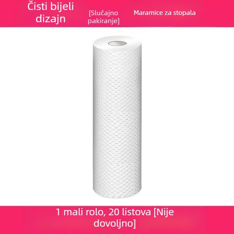 T Jednokratna krpa za brisanje stopala, kupka za stopala, kućanski upijajući papir za brisanje stopala, pranje stopala, maramica za stopala, ručnik za terapiju stopala za lijene ljude