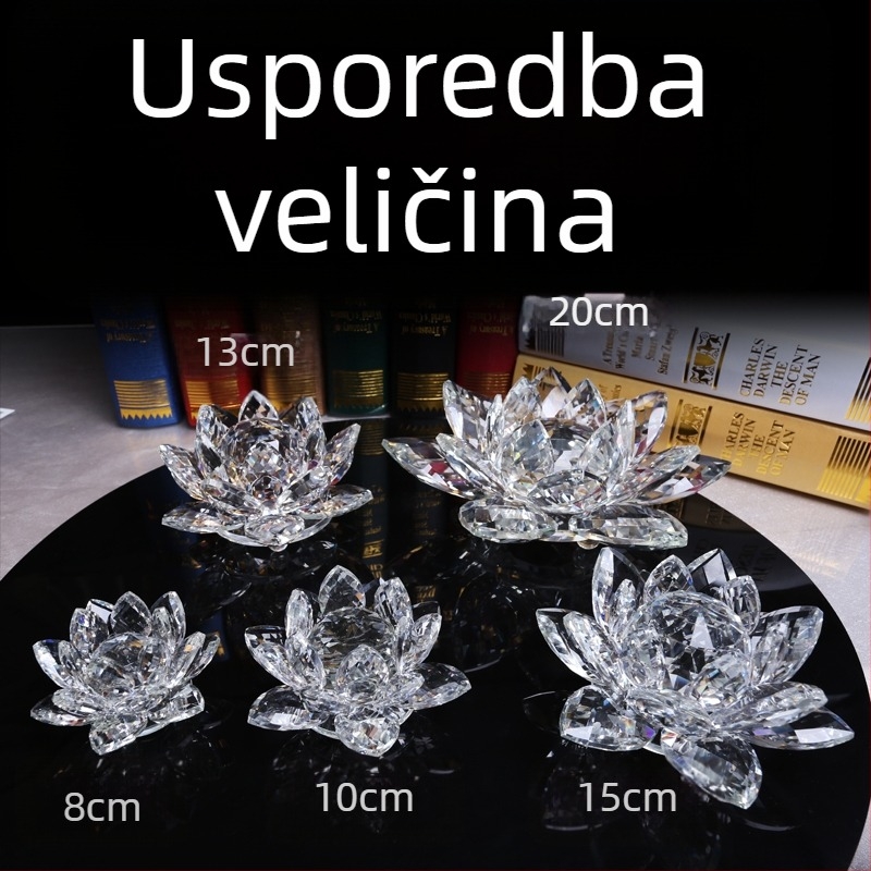 Kristalni stakleni ukras od lotosa za mobitele, naočale za nakit, kreativni ukrasi, kineski kućni pribor