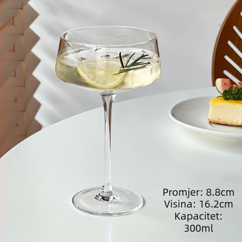 U retro stilu, čaša za bar, čaša za koktele, čaša za martini, čaša za voćno vino, posebna čaša, čaša za vino