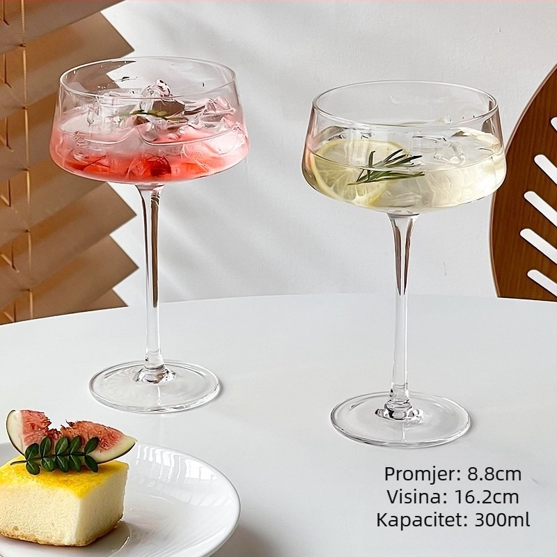 U retro stilu, čaša za bar, čaša za koktele, čaša za martini, čaša za voćno vino, posebna čaša, čaša za vino