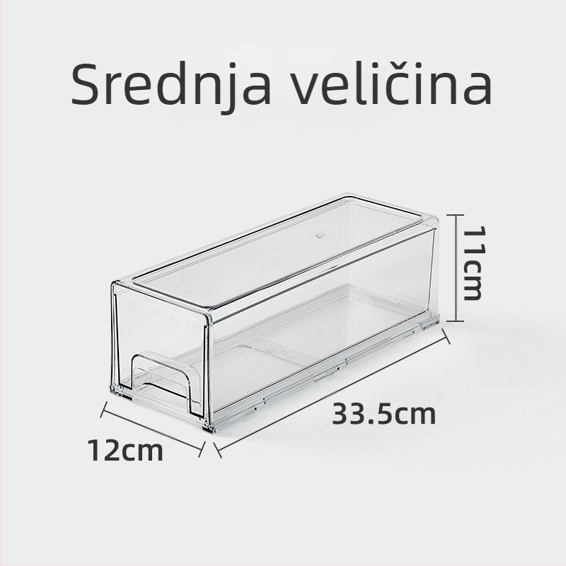 Ladica hladnjaka za pohranu i organizaciju, artefakt moderne domaćice, kutija za pohranu leda, ladica za smrznutu hranu, push