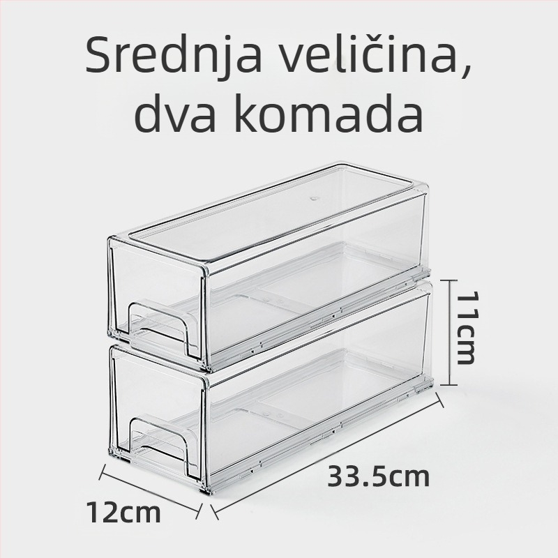 Ladica hladnjaka za pohranu i organizaciju, artefakt moderne domaćice, kutija za pohranu leda, ladica za smrznutu hranu, push