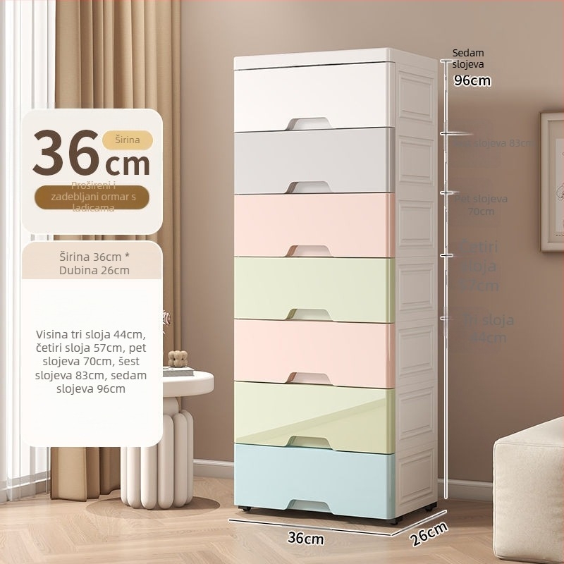 Plastična polica za knjige velikog kapaciteta, kutija za pohranu, ormarić za pohranu datoteka, spavaća soba, dnevni boravak, stalak za grickalice s kotačima