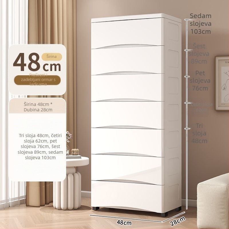 Plastična polica za knjige velikog kapaciteta, kutija za pohranu, ormarić za pohranu datoteka, spavaća soba, dnevni boravak, stalak za grickalice s kotačima