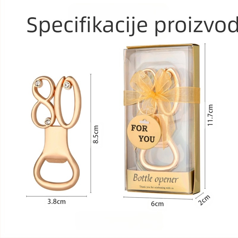 Digitalni otvarač za boce za rođendan, vjenčanje, vjenčanje, rođendan, otvarač za boce, poklon, europski i američki legirani pivo, zlatni otvarač za boce za vjenčanje