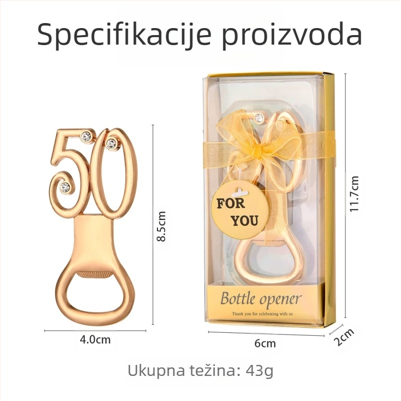 Digitalni otvarač za boce za rođendan, vjenčanje, vjenčanje, rođendan, otvarač za boce, poklon, europski i američki legirani pivo, zlatni otvarač za boce za vjenčanje