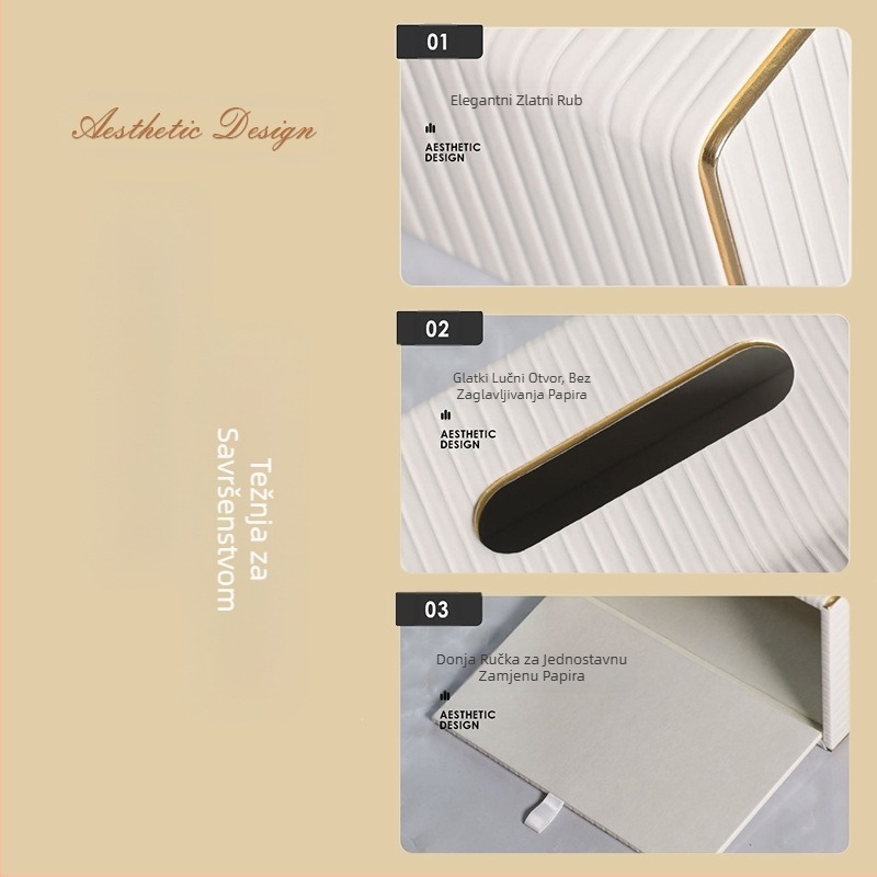 Kutija za maramice Kućanstvo Dnevni boravak Otporno na prašinu Svjetlo Luksuzno Nordijski Veleprodaja Kožna kutija za papir Hotel Komercijalni Jednostavni ukrasi Veleprodaja