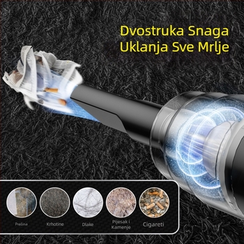 Prijenosni bežični ručni usisavač za automobil, kućanski, veliki usisavač, punjivi, mali mini usisavač za automobil, prekogranični