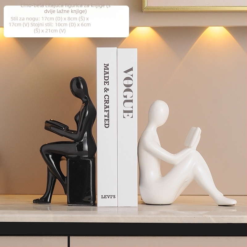 Lagani luksuzni ukrasi, elegantni moderni držači za knjige, ukrasi s likovima, ukrasi za dnevni boravak, TV, vinski ormarić, ukrasi za uredski radni prostor