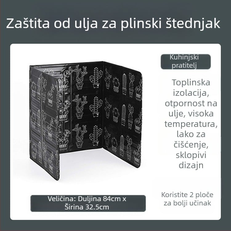 Pregrada za kuhinju otporna na ulje, Pregrada za kućanski štednjak otporna na prskanje ulja, Toplinsko-izolacijska ploča od aluminijske folije za plinski štednjak, Ploča otporna na ulje