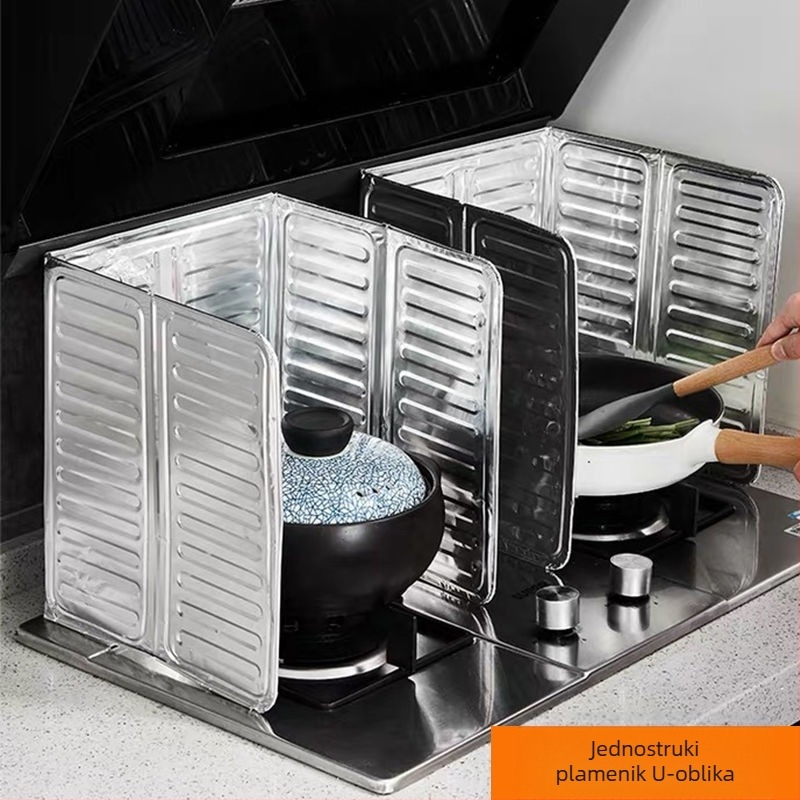 Pregrada za kuhinju otporna na ulje, Pregrada za kućanski štednjak otporna na prskanje ulja, Toplinsko-izolacijska ploča od aluminijske folije za plinski štednjak, Ploča otporna na ulje