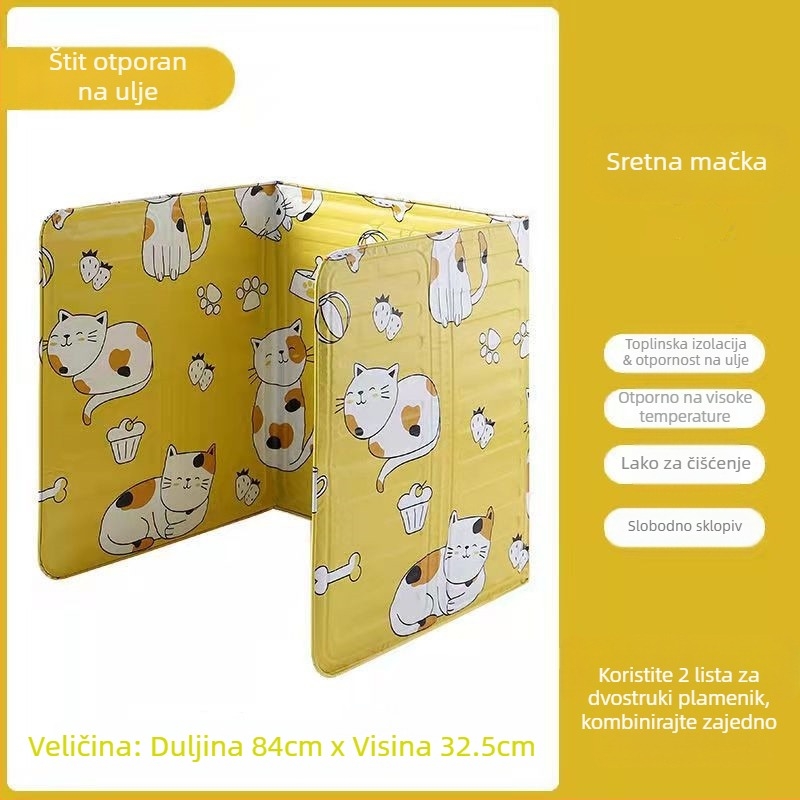 Pregrada za kuhinju otporna na ulje, Pregrada za kućanski štednjak otporna na prskanje ulja, Toplinsko-izolacijska ploča od aluminijske folije za plinski štednjak, Ploča otporna na ulje