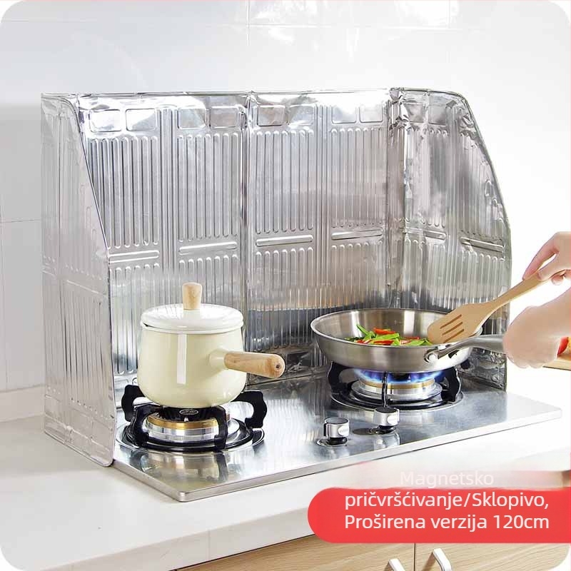 Pregrada za kuhinju otporna na ulje, Pregrada za kućanski štednjak otporna na prskanje ulja, Toplinsko-izolacijska ploča od aluminijske folije za plinski štednjak, Ploča otporna na ulje