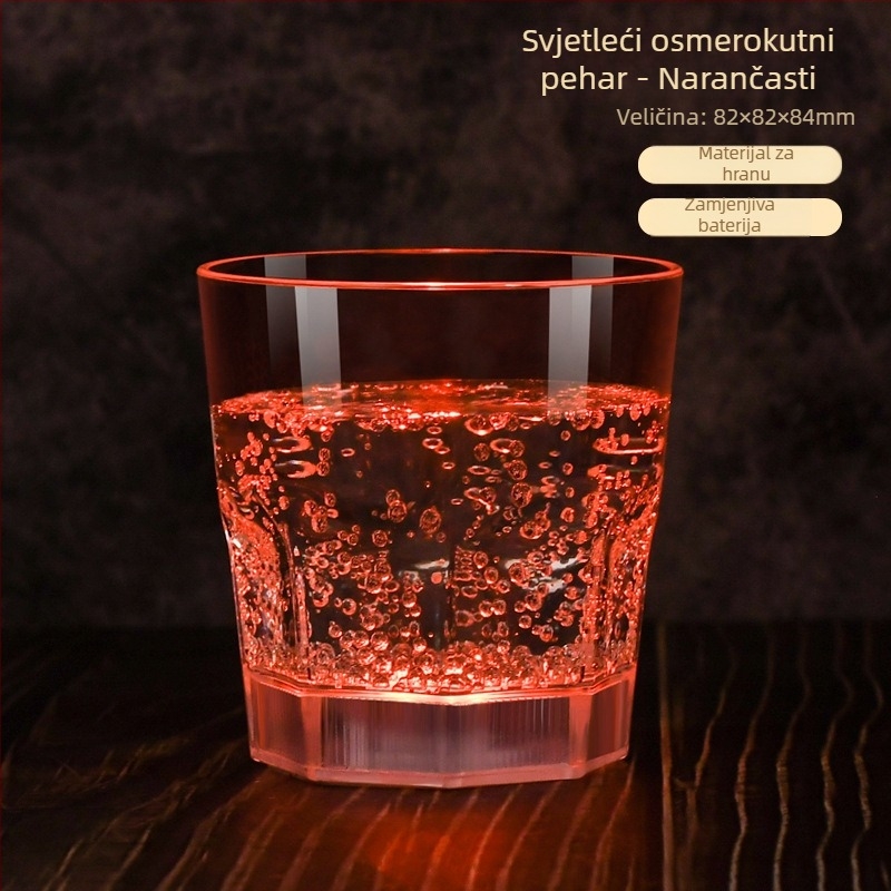 Kreativna LED svjetleća čaša za KTV bar, plastična čaša za šampanjac, vinski koktel, prehrambena čaša za vino, božićni poklon