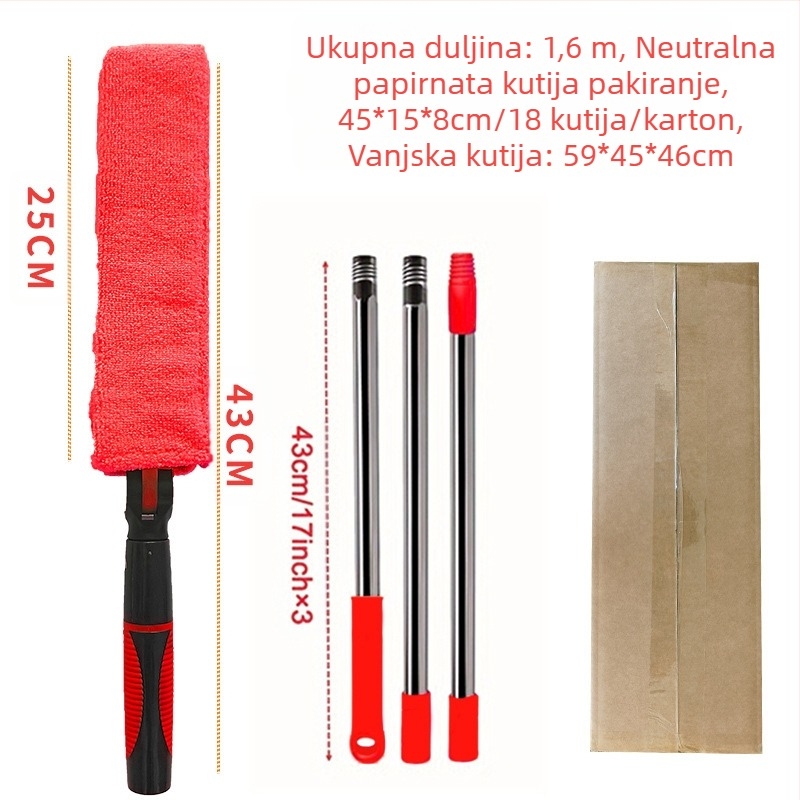 Četka za čišćenje otvora, kućna četka za žaluzine, četka za izlaz zraka klima uređaja, može produžiti čišćenje stropa