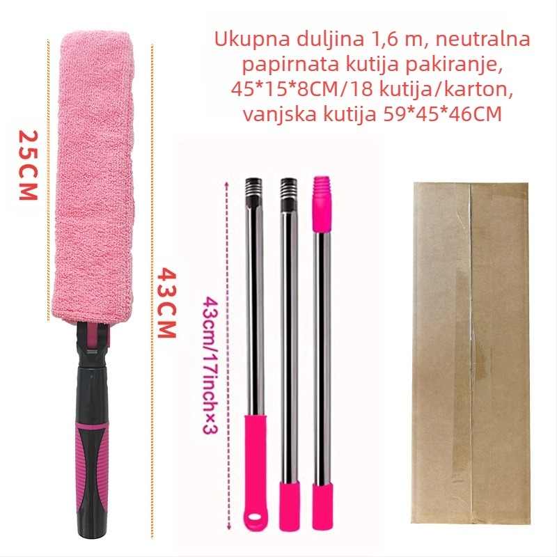 Četka za čišćenje otvora, kućna četka za žaluzine, četka za izlaz zraka klima uređaja, može produžiti čišćenje stropa