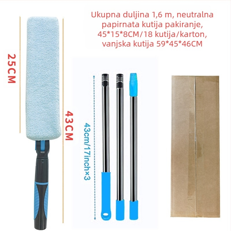 Četka za čišćenje otvora, kućna četka za žaluzine, četka za izlaz zraka klima uređaja, može produžiti čišćenje stropa