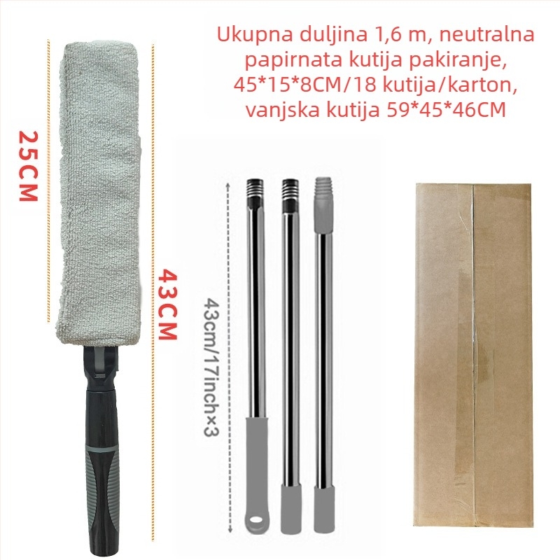 Četka za čišćenje otvora, kućna četka za žaluzine, četka za izlaz zraka klima uređaja, može produžiti čišćenje stropa