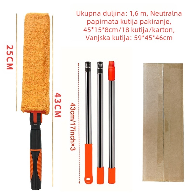 Četka za čišćenje otvora, kućna četka za žaluzine, četka za izlaz zraka klima uređaja, može produžiti čišćenje stropa