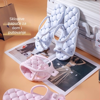 Putne papuče, prijenosne neklizajuće putne sandale, ženske sandale, papuče za poslovna putovanja, plivanje, sklopive, muške, kupaonske, hotelske
