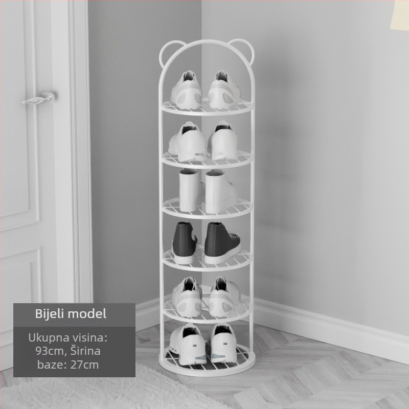 Stalak za cipele, jednostavan kućni ormarić za vrata, višeslojni ormarić za cipele koji štedi prostor, mali uski stalak za cipele, snažan i izdržljiv