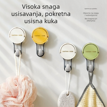 Vakuumska kuka za neperforirana vrata kupaonice, stražnja bešavna vakuumska kuka, kuhinjska jaka nosiva ljepljiva kuka za ručnike
