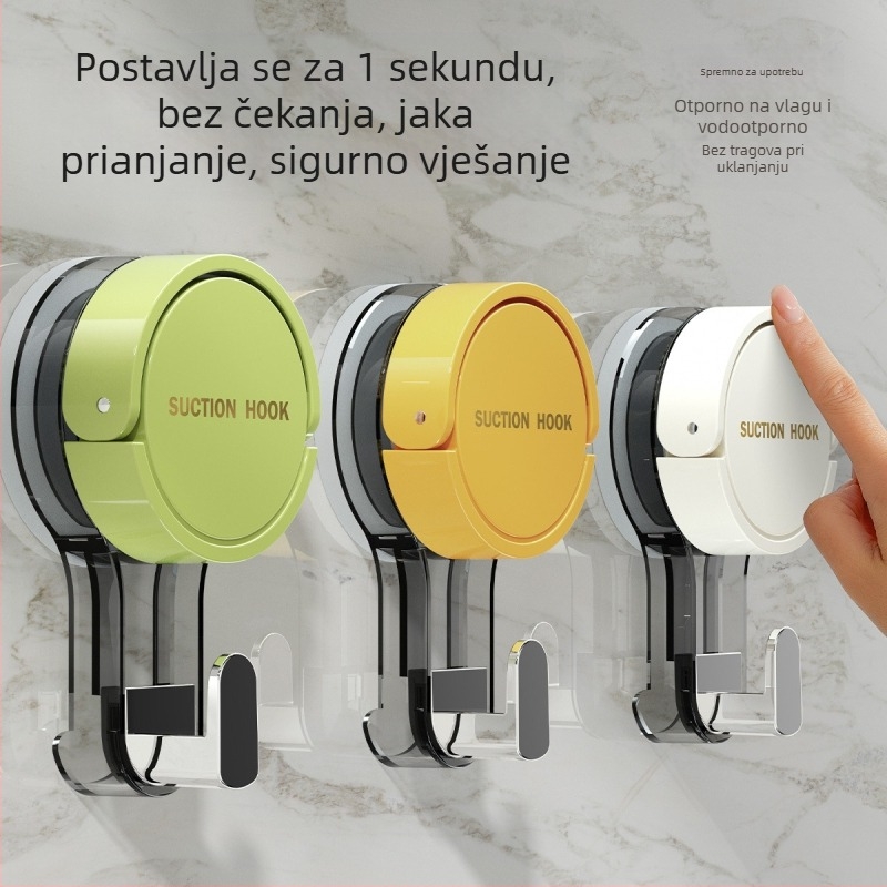 Vakuumska kuka za neperforirana vrata kupaonice, stražnja bešavna vakuumska kuka, kuhinjska jaka nosiva ljepljiva kuka za ručnike
