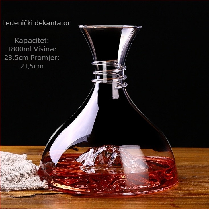 Kristalni dekanter za crno vino bez olova, kreativna staklena posuda za točenje brzih pića, set za vino, čaša za crno vino