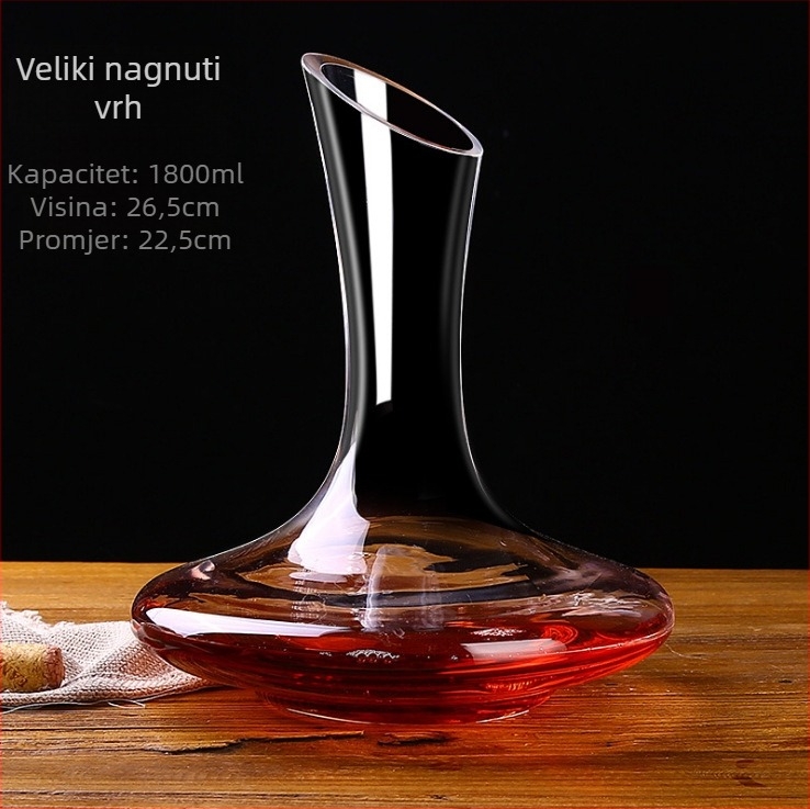 Kristalni dekanter za crno vino bez olova, kreativna staklena posuda za točenje brzih pića, set za vino, čaša za crno vino